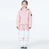 Daunenmantel Kinder Winter Junge Skianzug Mit Kapuze Wasserdicht 3-14 Jahre Kinder Schneeanzug Mädchen Warme Strampler Overalls Teenager Overall Outdoor HKD230725