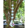 Garden Decorations 50mm Crystal Arrow AB Color Sun Catcher Pendant Octagonal Bead Chain Balcony Hanging Home Chandelier Light Harvest Decor