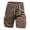 Herren-Shorts, Outdoor, mehrere Taschen, Baumwolle, Sport, Cargo, dünne Sommer-Viertelhose, mittlerer Trend, Strand