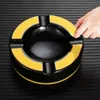 High-end Cigar Ashtray Creative Round Four-caliber Large Ashtrays Household Bar Special Ceramic Cigars Jar Dropship Factory Outlet