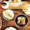 Geschirr-Sets, Dessert-Serviertablett, Sashimi, runde Platte, japanische Teller, Sushi-Schreibtischaufsatz