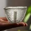 Wine Glasses Heatresistant Glass Tea Cup Rain Drop Transparent Drinking Japanese Kung Fu Set 230725