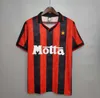 Retro AC Milanss Soccer Jerseys Kaka 1990 2000 2006 2007 2009 2010 2012 Camisa de futebol infantil de Ronaldo Men Gullit Van Basten Inzaghi Ronaldinho Classificações Vintage Jerseys