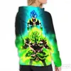 Heren Hoodies Heren Sweatshirt Voor Vrouwen Grappige Gogeta Vs Broly Print Casual Hoodie Streatwear