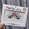 Sparkly Shiny 3D Diamond Rhinestones Face Tattoo Sticker Makeup Eyebrow Sticker Face smycken Självhäftande party ansiktsmycken