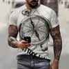 Erkek Tişörtleri Yaz Kısa Kollu O yakalı 3D Ankrajlar İçin Vintage Tişört Baskı Üst tişört büyük boyutlu giyim gündelik sokak kıyafetleri