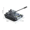 Blöcke auf Lager 1193pcs 36 cm Länge großer Panzer IV F2 Tiger Panzergebäude Modelle WW2 Military Army Tanks Spielzeug 230724