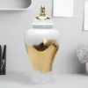 Bottiglie di stoccaggio vaso vaso semplice con coperchio collezione vaso display zenzero per armadio