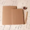 Caderno de viajante criativo em papel Kraft Página interna Livro de linhas em branco