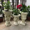 Vases créatifs haut de gamme européen rétro colonne romaine petit pot de fleurs décoration de jardin sol Guide de mariage Pographie
