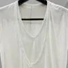 Men's T Shirts Original Sexy Double Layer V-neck Design Sleeveless T-shirt Fashion High Quality Vest Luxury Knitted Tees