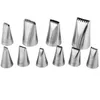 Baking Tools Stainless Steel 10pcs Basketweave Piping Nozzles Set Cakes Cupcakes Decorating Tips