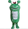 Costume de mascotte de chenille verte mignonne de caractère adulte robe de noël d'halloween accessoires complets de corps Costume de mascotte