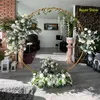 Fleurs séchées accessoires de mariage artificiel Crescent Arrangement de ligne de fleurs Table Ball fini t Stage Road Road Clead Arch Decor Floral 230725