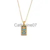 Pendant Necklaces Classic Tarot Cards Pendant Necklace For Women Colorful Design Love Hands Moon Sun Crystal Stone Necklace Gold Plated Jewelry J230809