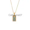 Pendentif Colliers Classique Tarot Cartes Pendentif Collier Pour Les Femmes Conception Colorée Amour Mains Lune Soleil Cristal Pierre Collier Plaqué Or Bijoux J230725