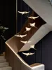 Lampes suspendues Duplex Bâtiment Grand Escalier Lustre El Lobby Centre Commercial Art Créatif Océan Dauphin