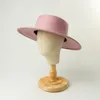 Französische Baskenmützen für Damen, große breite Krempe, Fedora, Winterwolle, Hochzeit, Jazzhüte, flache Oberseite, Filz, formelle Partykappe, Chapeau Femme