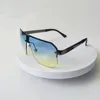 Men Women Half Frame Sunglasses Fashion Square Gradient Uv400 Eyewear Designer Sun Glasses Unisex