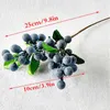 Decorative Flowers Arrangement DIY Fake Artificial Berry Sprays For Home Plants Blueberry Wall Decor Material