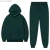 Herren-Trainingsanzüge, Herren-Trainingsanzüge, Trainingsanzug, Winter-Fleece-Sportanzug für Männer, Übergröße, Kapuzenhose, Herbst, weiblich, warme Anzüge, Unisex, Z230726