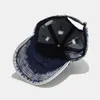 Jucongonghat Old Washed Denim Baseball Cap Men's Adgationable Perforated Cap Women's Cap