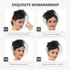 Bandanas Alligator Hair Clips Tea Party Headpiece Bridal Headdress Women Hat Fascinator huvudbonad ABS Kvinnor