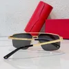 Occhiali da sole firmati con montatura grande Uomo Donna Occhiali da sole quadrati in metallo Moda Gafas Oculos De Sol