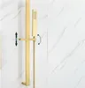 Thermostat-Badezimmer-Duscharmatur in der Wand, goldenes Bad- und Duscharmatur-Set, schwarze Thermostatmischer-Badewanne und Regendusche