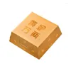Gift Wrap 50pcs Gold Brick Shape Candy Boxes Cardboard Box Party Favors Chocolate Cookies Biscuit Cracker Package Supplies