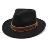 Chapeau Fedora homme femme pour Gentleman Jazz église casquette hiver automne bord court feutre Trilby chapeaux