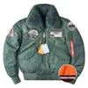 Kvinnor Down Parkas Men's Flight Jacket Tjockna ullkrage Bomullsrock Militär Taktiska bombplan Jackor Varma bomullsparkor för manlig HKD230725