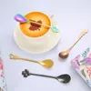 스푼 4 PCS/로트 커피 12cm 작은 304 스테인리스 스틸 크리에이티브 로즈 하트 모양 미니 스푼 세트 서빙 디저트