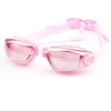 Óculos de natação adultos Diopter Tampão de ouvido à prova d'água Arena Optical Natacion Swim Eyewear Anti-nevoeiro Óculos de mergulho de prescrição HKD230725