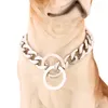 Collari per cani Collare a catena resistente in acciaio al titanio argento 15mm 316L Pet per accessori per collana di cani di taglia piccola, media e grande