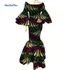 Nouvelles robes africaines pour femmes imprimer volants manches longues robes Vestidos Bazin Riche robes africaines Ankara vêtements WY4303