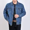 Hommes Vestes Denim Manteau Outwear Veste 2023 S-4XL Vêtements Cowboy Casual Printemps Grand Bouton Mâle Automne Bleu Taille