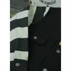 Women's Down Parkas BOB DONG Black White Stripes 507XX Canvas Jacket Vintage Rugged Style Biker Coat Men HKD230725