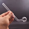 Tuyaux de brûleur à mazout en verre incurvé de 7 pouces de longueur avec boule OD 30mm Tube en verre transparent de haute qualité fait à la main pour concentré de cire Pipes à fumer à la main pour Dab Rig