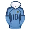 Herrtröjor barn hoodie år 3-14 bluelock tröja chigiri hyoma isagi yoichi anime kläder blå barn