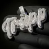 Niestandardowa nazwa „Trapp” wisiorek 925 srebrny moissanite Diamond Hip Hop Naszyjnik