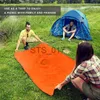 Raincoats 3 i 1 Portable Sunshade Camping tarp markmatta regnrock utomhus vattentät regn poncho ryggsäckskydd för vandring picknick tält x0724