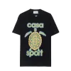 Casablanc T 셔츠 여름 남녀 여성 디자이너 Tshirts 착용 둥근 목 땀 흡수 짧은 소매 셔츠 통기성면 티 CXG23072513