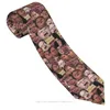 Bow -slipsar Dwight Schrute möter kontoret TV -klassiska mäns tryckta polyester 8cm bredd slips Cosplay Party Accessory