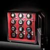 Titta på rutor Fall Ibbeton Theftproof Automatic Watch Winder Safe Box med 6 9 12 Slot Watches Box Drawer Collection med TPD 5 Mode Control 230724