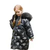 Down Coat Girls Winter 90% White Duck Down Jackets Children Thicken Warm Hooded Coats Kids Long Fur Collar Overcoats Waterproof HKD230725