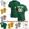 맞춤 NCAA S-6XL 야구 24 Rickey Henderson Jersey 스티치 스티븐 25 Piscotty 58 Paul Blackburn 62 Lou Trivino Chad Pinder Tony Kemp Andrew Chafin Jerseys