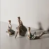 Objets décoratifs Figurines Art Nordique Ballet Fille Résine Figure Ornements Décoration De La Maison Accessoires pour Salon Décor 230724