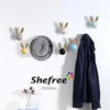 Bathroom Shelves Wall Coat Hooks wall hooks decorative Mounted Rack Hat key Towel hooksWall Hangers Rabbit Ceramic Round Hook 230725