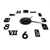 Wandklokken Verschillende soorten nummers 3D DIY Mute Clock Horloge Zelfklevend Fashion Home Kit Decoratie Housewarming Gift Modern